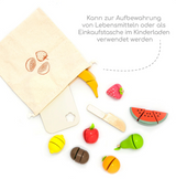 Wooden fruit cutting set