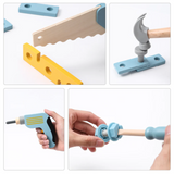 Ensemble de jeu d'outils en bois en bois