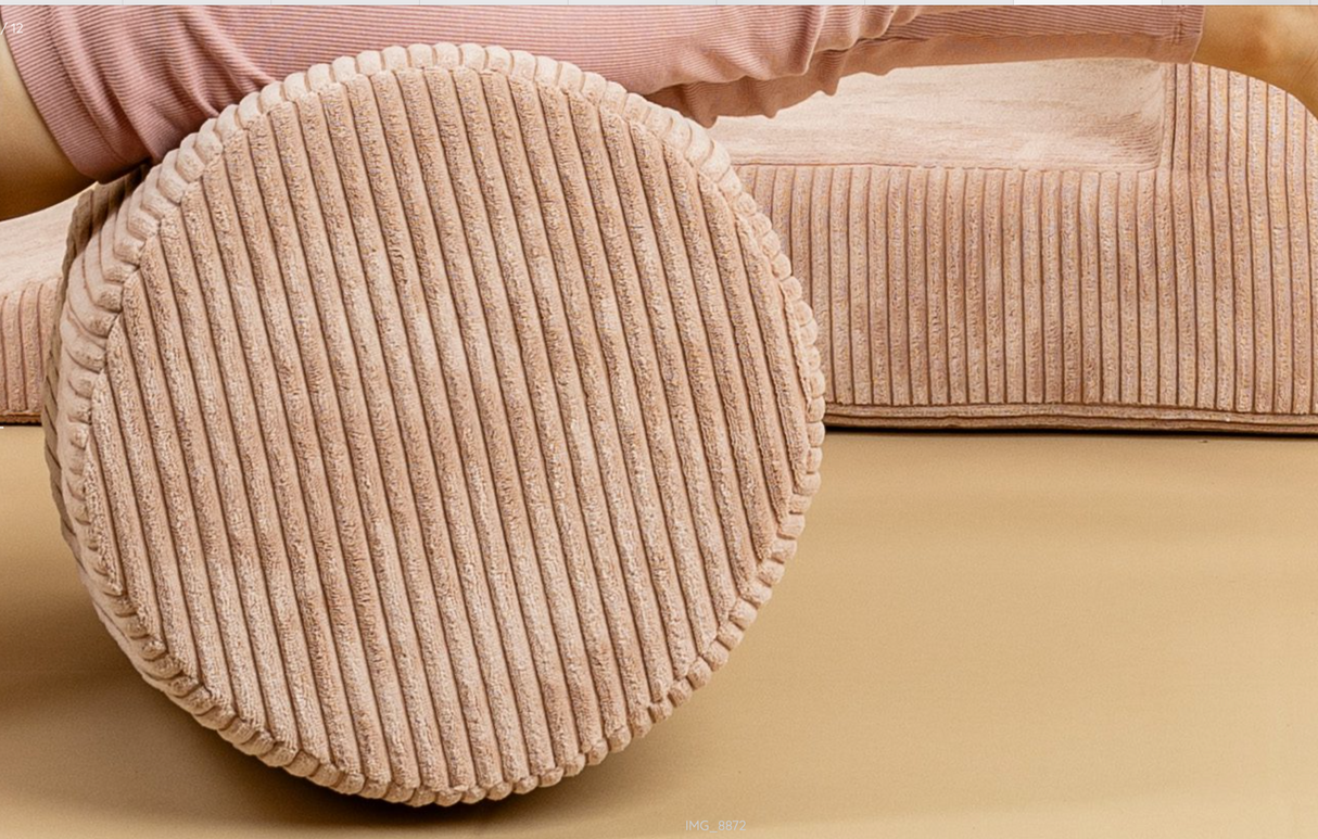 Ensemble de jeu en mousse esthétique en velours côtelé, aire de jeux pour enfants, 3 pièces - bleu