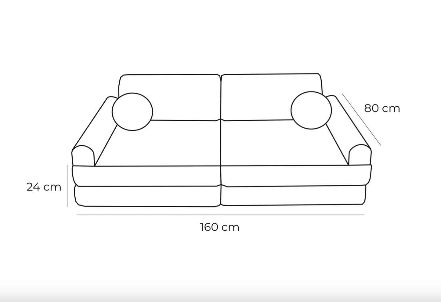 Spielsofa Ästhetik Cord - ecru