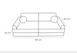 Premium-Spielsofa Cord - ecru