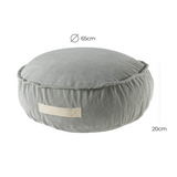 Runder Kinder-Pouf Cord - grau