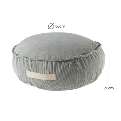 Round Children's Pouf Cord - sand