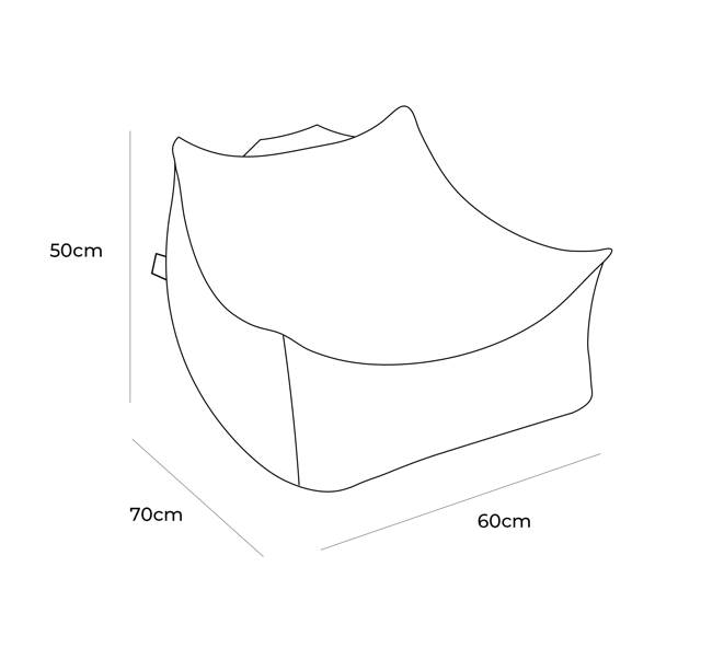 Sitzsack Slimcord Eckig Sako Bag