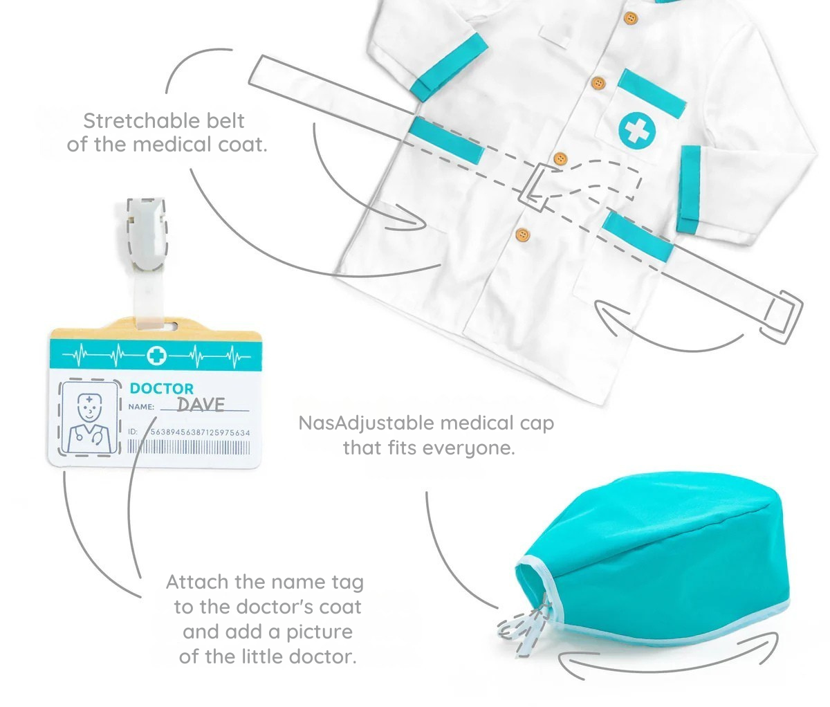 Coffret de docteur en bois NEUF rose