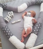 Baby roll guard grey white