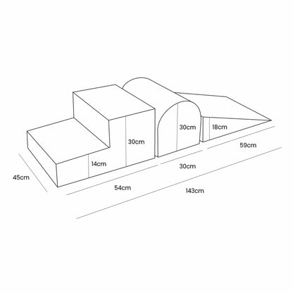 Ästhetisches Schaumspielset Velours, Kinderspielplatz, 3 Teile