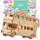 Holzpuzzle Model 3D - Bus