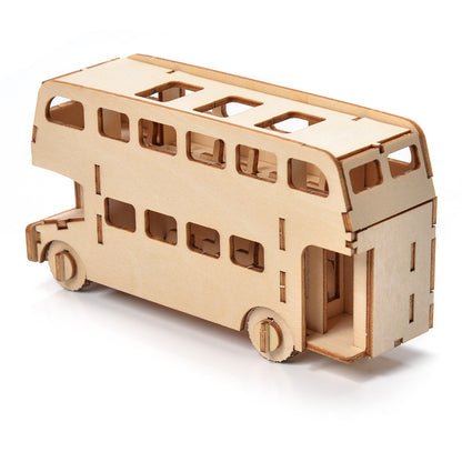 Holzpuzzle Model 3D - Bus