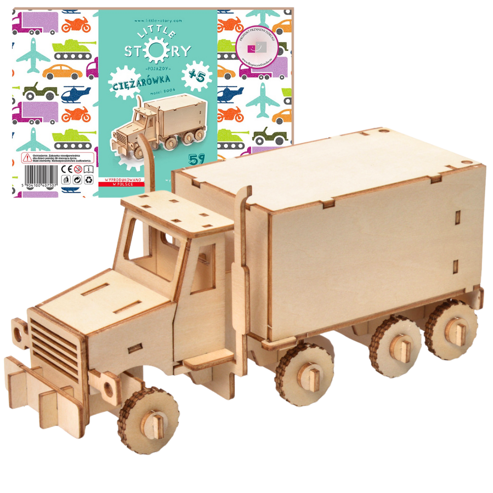 Puzzle en bois modèle 3D - Camion