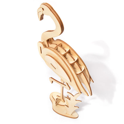 Holzpuzzle Model 3D - Flamingo