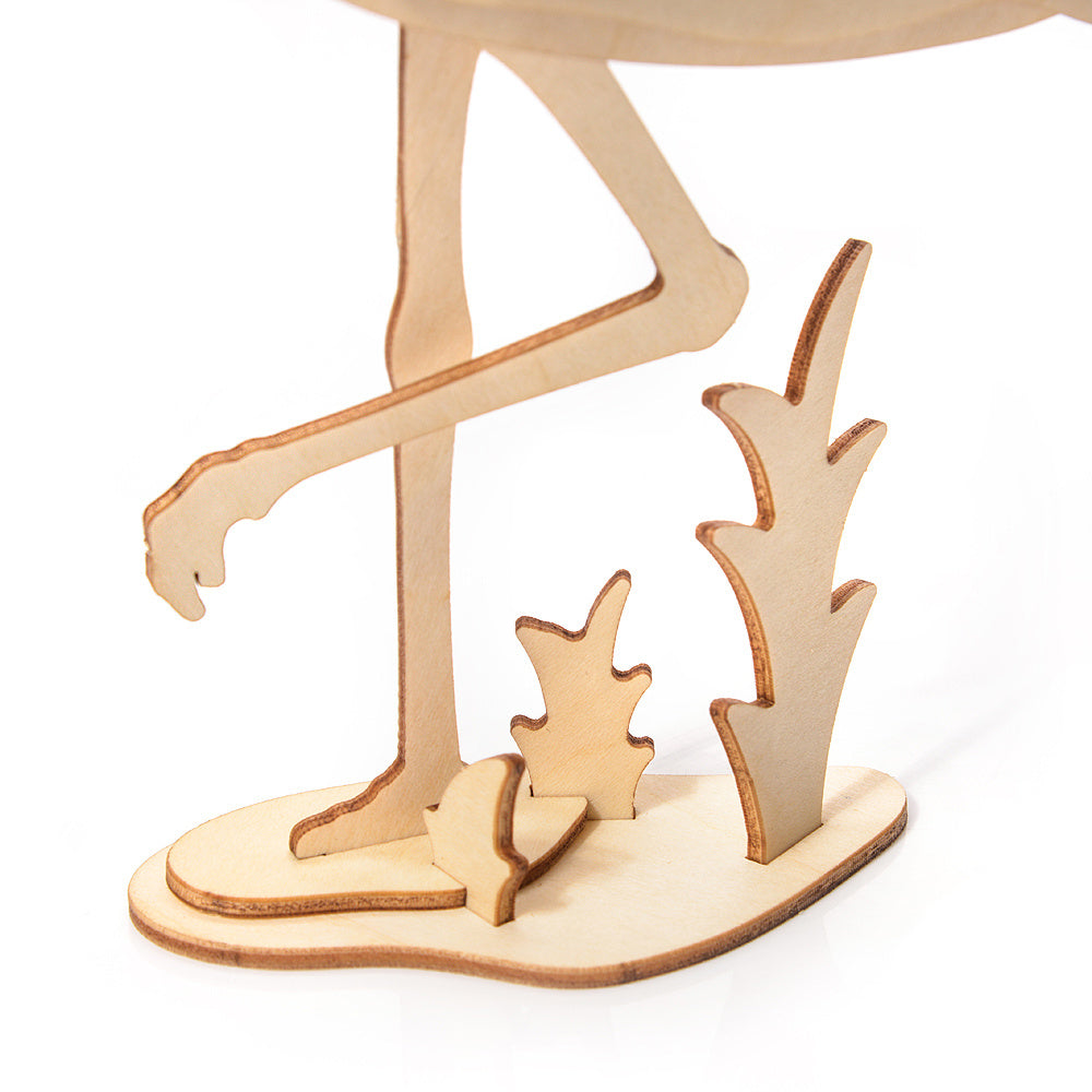 Holzpuzzle Model 3D - Flamingo