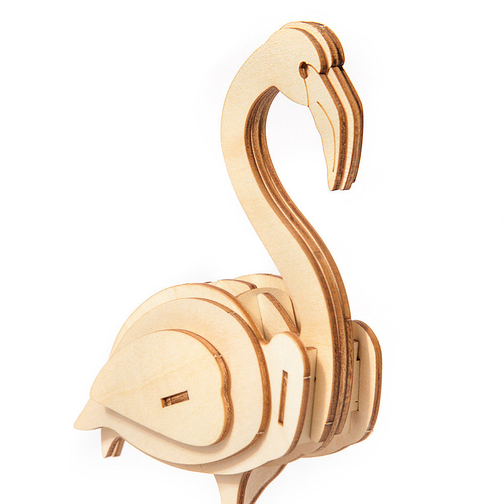 Holzpuzzle Model 3D - Flamingo