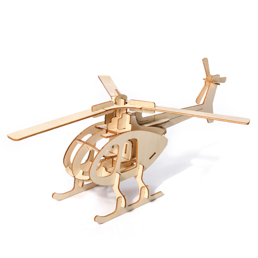 Wooden Puzzle Model 3D - Helicopter