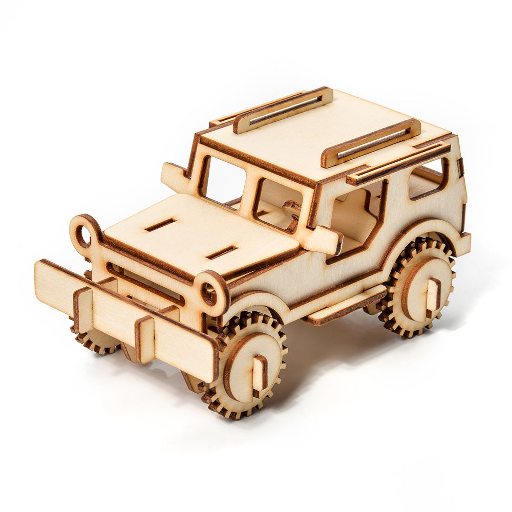 Wooden puzzle Model 3D - Jeep