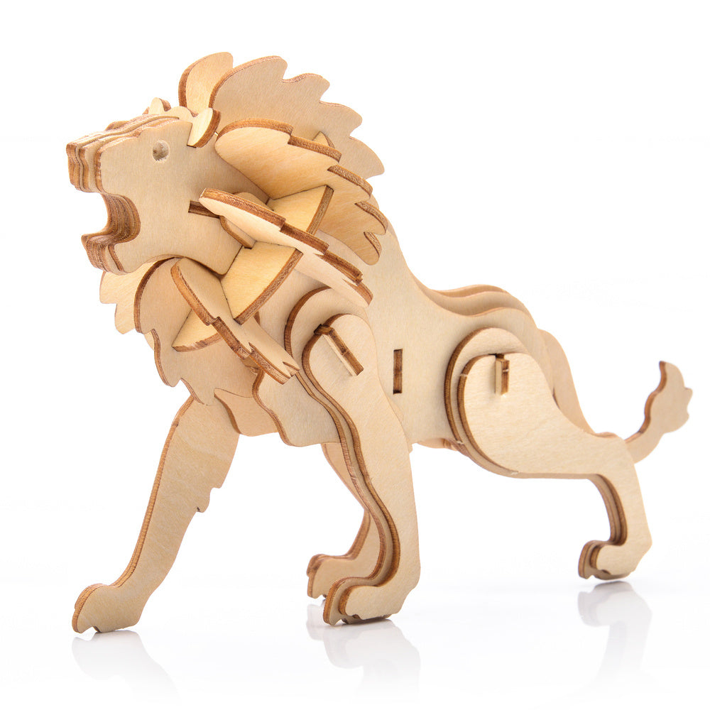 Wooden Puzzle Model 3D - Lion