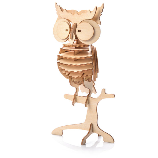 Wooden Puzzle Model 3D - Owl