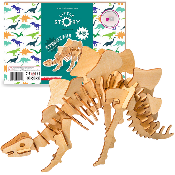 Puzzle en Bois Modèle 3D - Stégosaure