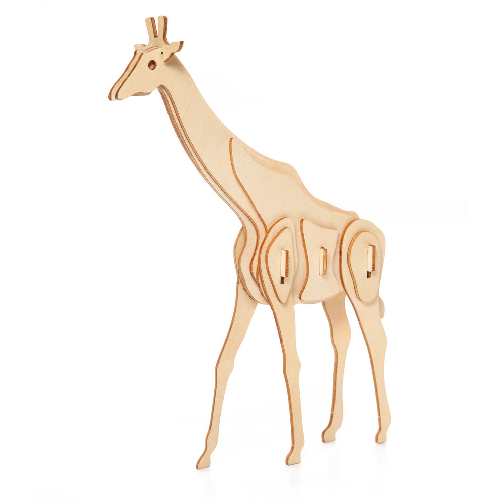 Wooden Puzzle Model 3D - Giraffe