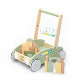 UMU Holz 5-In-1 Lauflernwagen grün