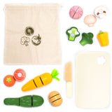 Wooden vegetable cutting set